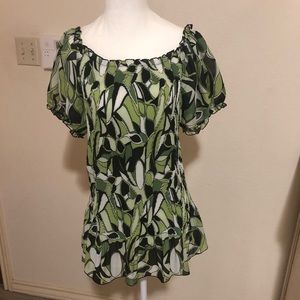 Ruffled at Bottom and end of sleeves